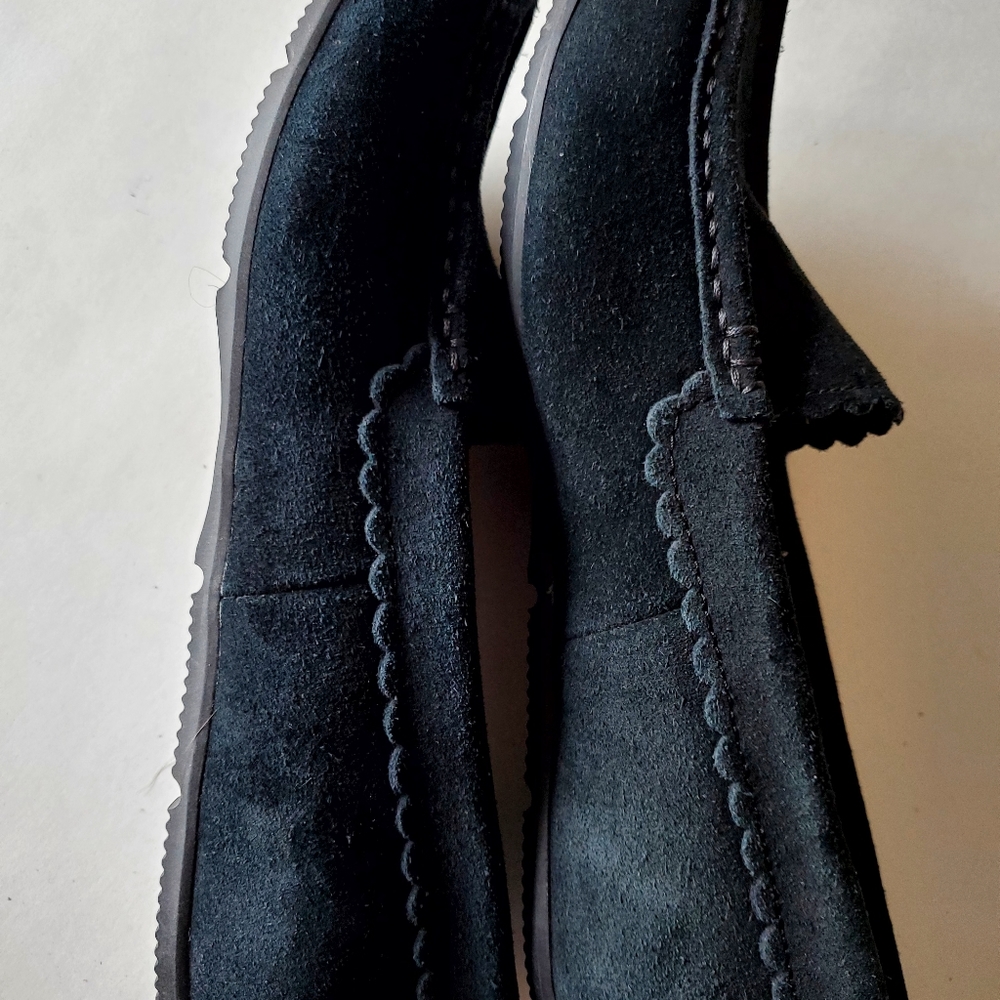 Vionic McKenzie Women's Black Suede Slippers Size 6 - Picture 5 of 7